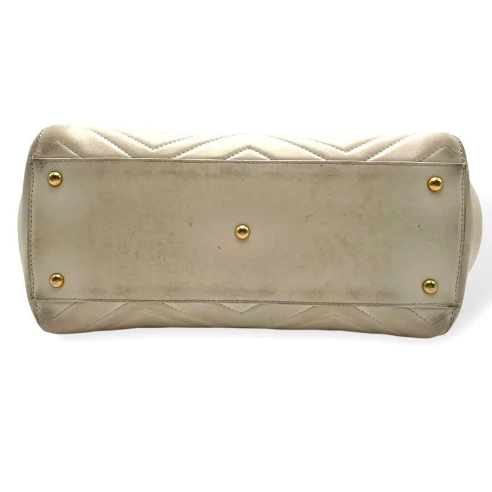 Gucci Cream Satchel with Gold Accents - Picture 5 of 16